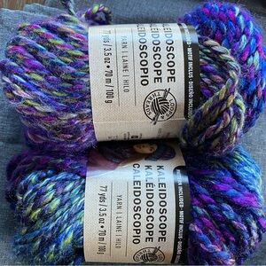 2 Skeins Loops & Threads Kaleidoscope Zircon Yarn